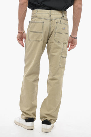 Straight Leg Carpenter Pants with Visible Stitching