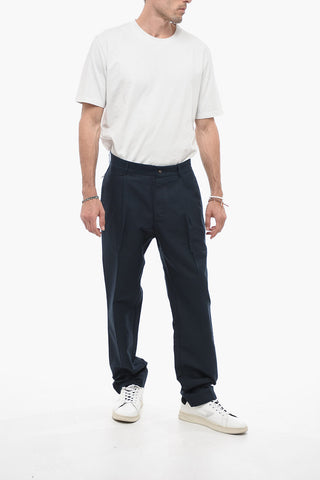 Pantaloni ANTIOCO in Misto Lino ad 1 Pince