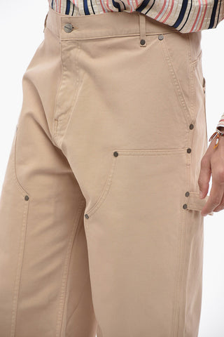 Utility Cotton Twill Pants with Studs