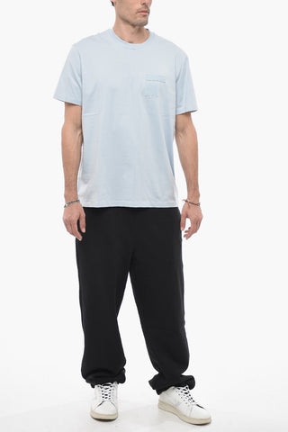 Solid Color Cotton Crew-Neck T-shirt