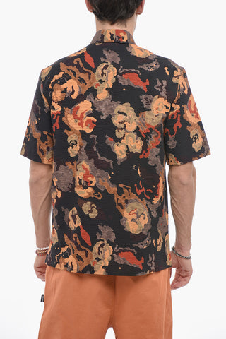 CHARLESTON Camicia a Maniche Corte con Motivo Camouflage