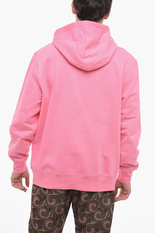 Brushed Hoodie Sweatshirt with Logo Print