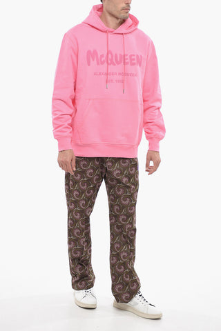 Brushed Hoodie Sweatshirt with Logo Print