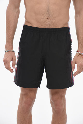 Nylon SELVEDGE Swim Shorts with Logo Side Band