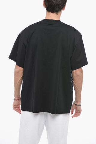 Perforated FAIRISLE THUNDERBOLT Crew-neck T-Shirt