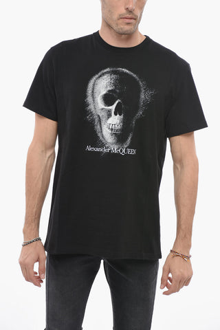 Crewneck T-shirt with Skull Print