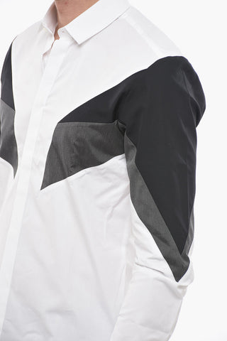 Camicia in Popeline di Cotone con Collo Italiano