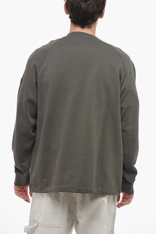 Crew Neck ARCHIVIO Cotton Sweatshirt with Embroidered Logo