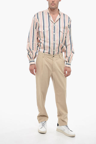 Single-pleated ANTIOCO Stretch Cotton Pants