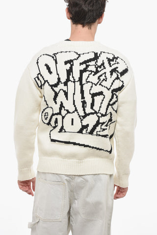 Wool Blend GRAFFITI Sweater with Embroidery