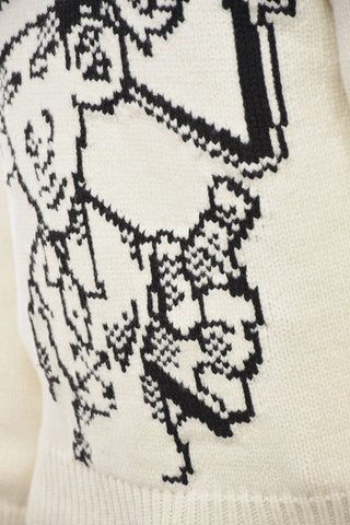 Wool Blend GRAFFITI Sweater with Embroidery