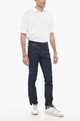 Skinny Fit Denims with Logoed Cuffs 17cm