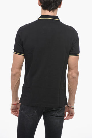 COUTURE Piquet Cotton Polo with Lurex Logo