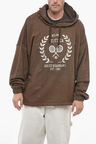 Cotton Blend ATLETICA Hoodie with Lived-in Effect