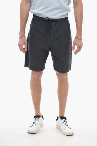 Shorts in Cotone Stretch con Elastico in Vita