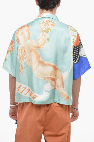 Silk Shirt with Graphic Print