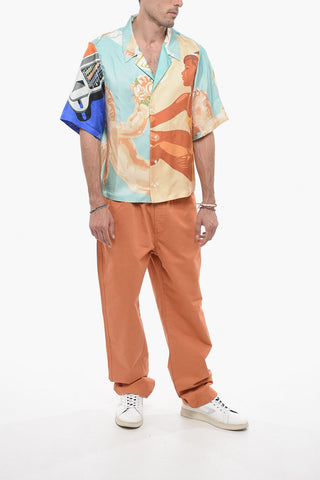 Silk Shirt with Graphic Print