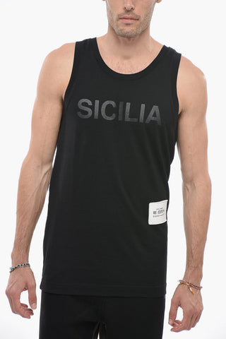 RE-EDITION Cotton SICILIA Tank Top with Print