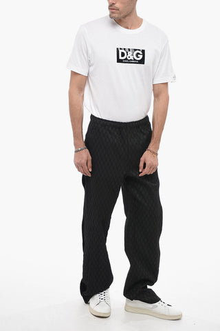 Jacquard Fabric MAKENI Pants with Drawstring Waist