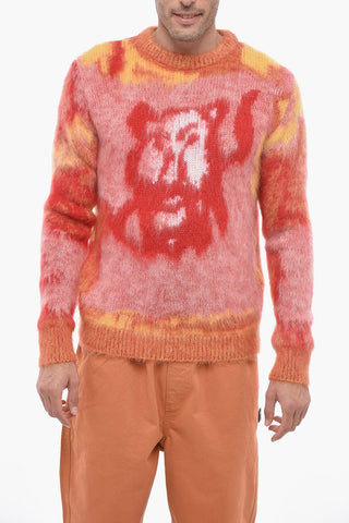 PETER DOIG X DIOR Crew Neck Mohair Blend Pullover