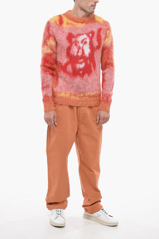 PETER DOIG X DIOR Crew Neck Mohair Blend Pullover