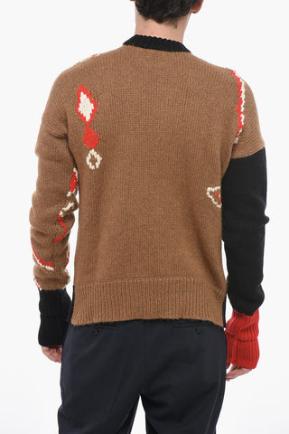 Maglia Girocollo BROKEN RUG in Misto Lana