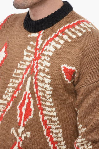 Maglia Girocollo BROKEN RUG in Misto Lana