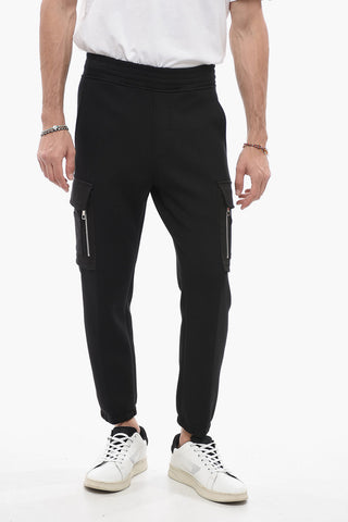 Skinny Fit Neoprene Cargo Joggers