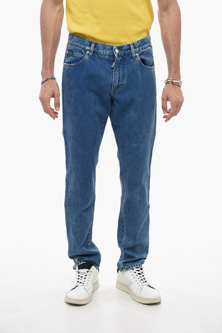 Regular Fit Denims with Side Logoed Bands 18cm
