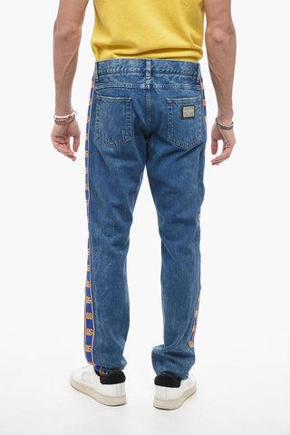 Regular Fit Denims with Side Logoed Bands 18cm