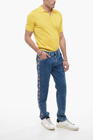 Regular Fit Denims with Side Logoed Bands 18cm