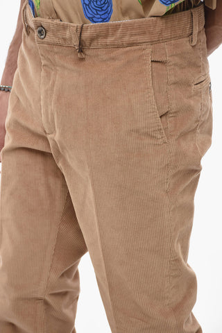 Corduroy Chinos Pants with Belt Loops