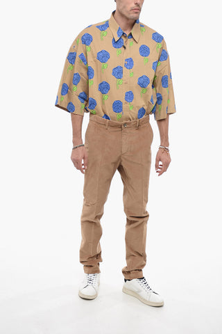 Corduroy Chinos Pants with Belt Loops