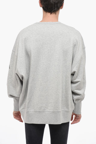 Brushed Oversized Sweatshirt with Logo Print