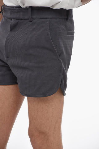 Jacquard Fabric Slim Fit Shorts