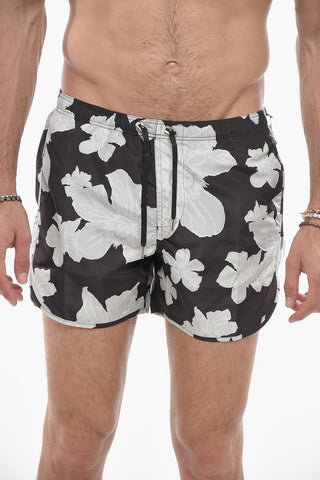 Costume da Bagno Boxer con Motivo Floreale