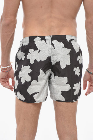 Costume da Bagno Boxer con Motivo Floreale