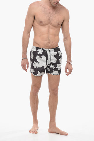 Costume da Bagno Boxer con Motivo Floreale