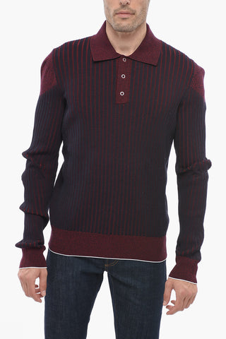 Ribbed Two-toned Polo Shirt