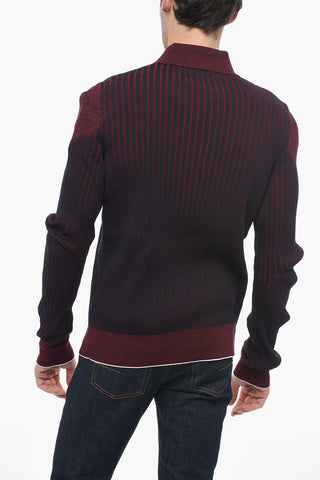 Ribbed Two-toned Polo Shirt