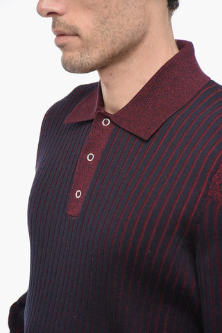Ribbed Two-toned Polo Shirt