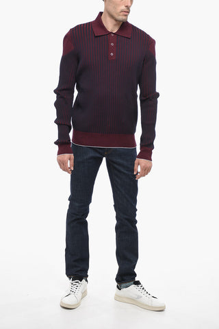 Ribbed Two-toned Polo Shirt