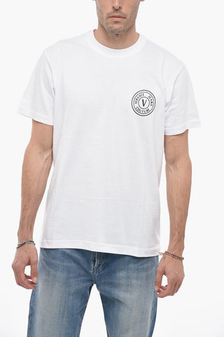JEANS COUTURE Crew Neck T-Shirt with Printed Emblem