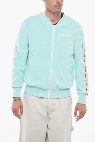 Chenille Zipped Sweatshirt with Embroidered Logo