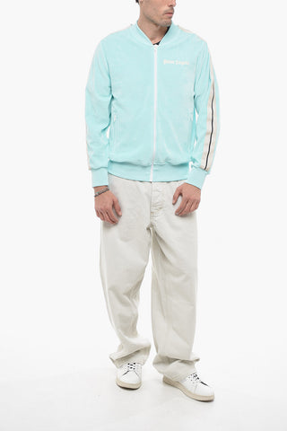 Chenille Zipped Sweatshirt with Embroidered Logo