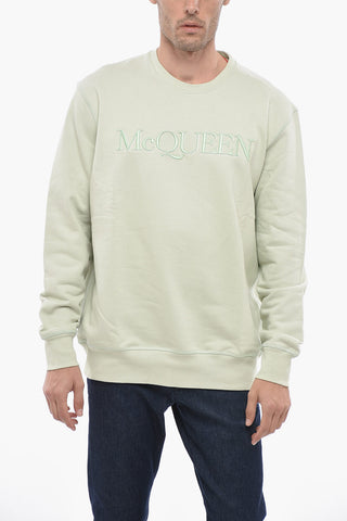 Brushed Sweatshirt with Ton-sur-ton Embroidery