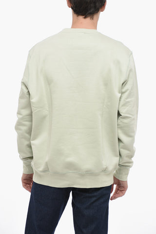 Brushed Sweatshirt with Ton-sur-ton Embroidery