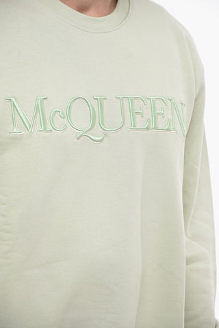 Brushed Sweatshirt with Ton-sur-ton Embroidery