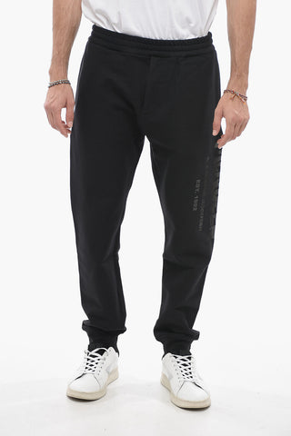 Brushed Cotton Sweatpants with LIQUID Ton su Ton Print