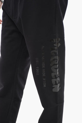 Brushed Cotton Sweatpants with LIQUID Ton su Ton Print